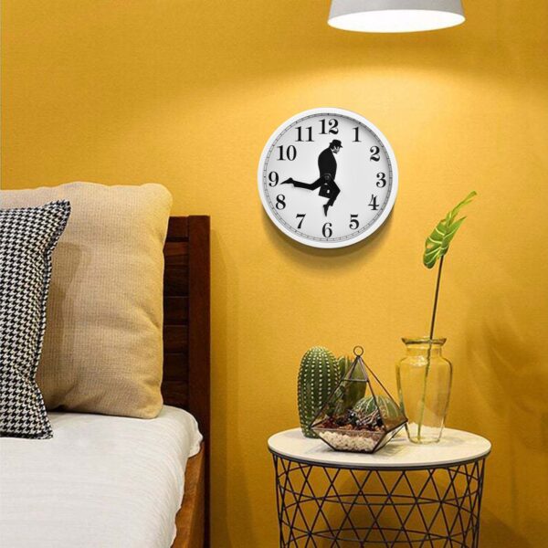 Ministry Of Silly Walk Wall Clock Comedian Home Decor Novelty Wall Watch Funny Walking Silent Mute 4