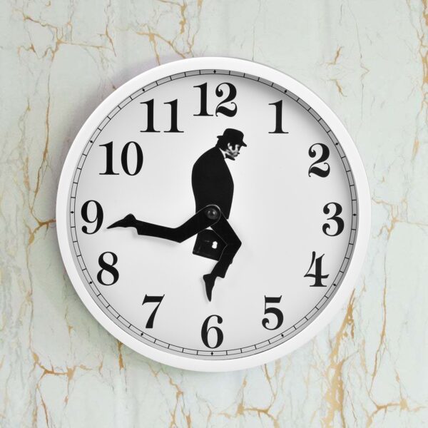 Ministry Of Silly Walk Wall Elekere Comedian Home Decor Novelty Wall Watch Funny Walking Silent Mute