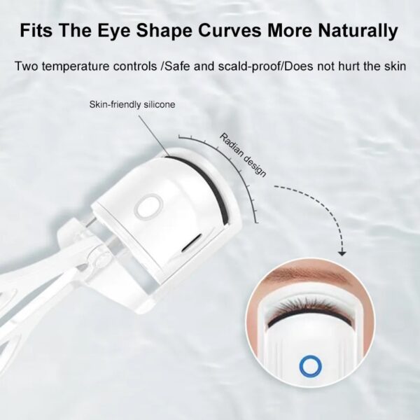 Portable Electric Heated Eyelash Curler Comb Eye Lash Perm Long Lasting Eyelashes Curls Thermal Eyelash Curler 3