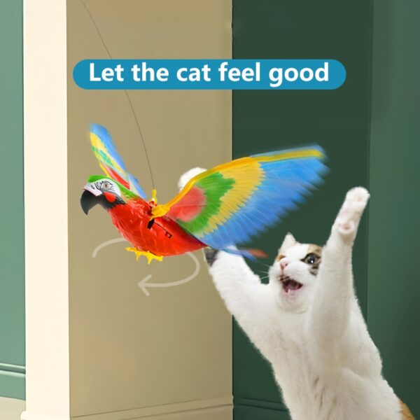 Simulation Bird Interactive Cat Toys Electric Hanging Eagle Flying Bird Cat Teasing Play Cat Stick Scratch 1