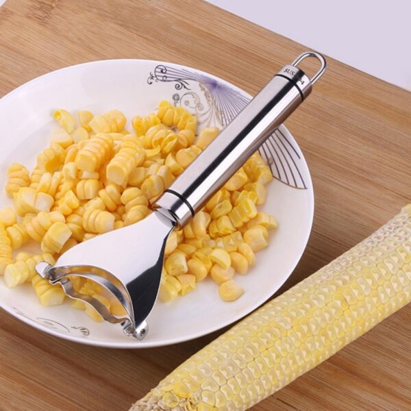 Stainless Steel Corn Peeler Corn Thresher Easy Peel Corn Thresher Corn Knives Peeler Kitchen Fruit and 2