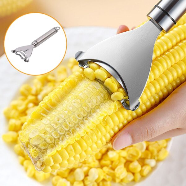 Stainless Steel Corn Peeler Corn Thresher Easy Peel Corn Thresher Corn Knives Peeler Kitchen Fruit and