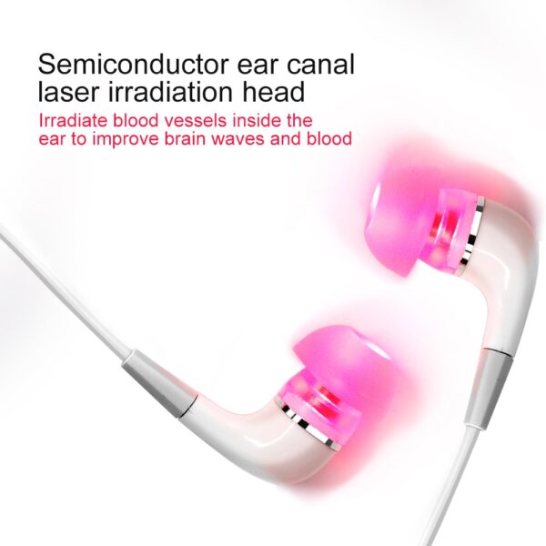 Tinnitus Ear Laser Therapy LLLT Irradiation Laser Physiotherapy Earplug Otitis Media Deafness Rhinitis Sinusitis Treatment 650nm 2