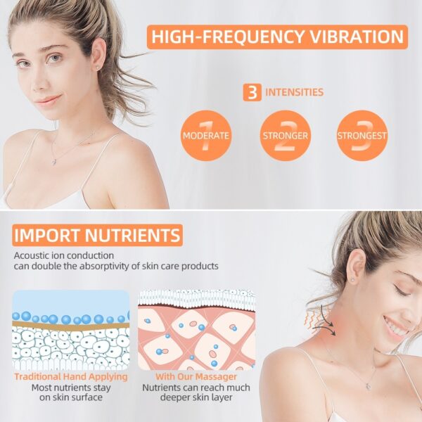 V Face Neck Lifting Massager Heating Neck Facial Beauty Essence Importer LED Photon Rejuvenation Reduce Double 2
