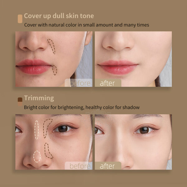 4vijKorea Cosmetics TFIT 3 color Concealer Palette Professional Makeup Conceal Cream for Face Eye Contour Dark