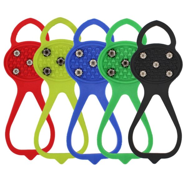 5 Color Strong Grip 5 Studs Anti Skid Snow Ice Climbing Spikes Ice Grips Cleats Crampons 1