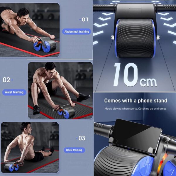 Automatic Rebound Aabdominal Wheel 2023 New Wheels Roller Domestic Abdominal Exerciser Ab Roller Wheel Exercise Equipment 2