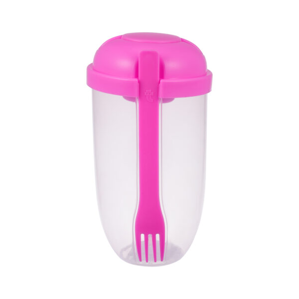 B80HPortable Salad Cup for Breakfast Oatmeal Cereal Nut Yogurt Salad Container Set With Fork Sauce