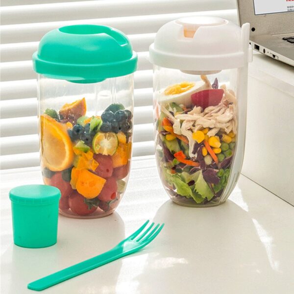 Bottle Salad Container Bottle Shaped Bento Salad Bowl For Lunch Carry To Go Salad Box With