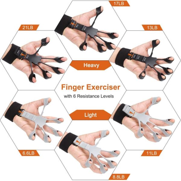 Finger Gripper 6 Resistant Finger Exerciser Patients Hand Recovery Physical Tools Guitar Finger Flexion Extension Training 2