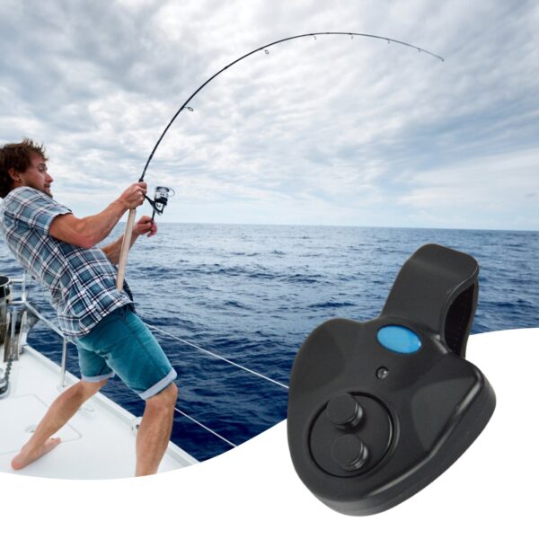 Fishing Bite Alarm Indicator Alarm Alert Bell Clip On Fishing Rod Electronic LED Light Fishing Bite