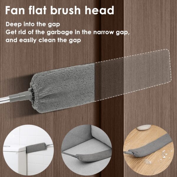 Gap Dust Cleaner Retractable Microfiber Flexible Long Flat Gap Duster Brushes with Extendable Pole Household Cleaning 1