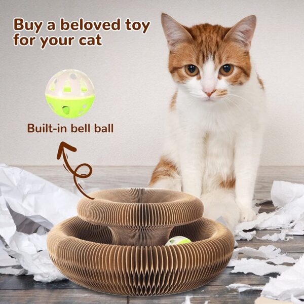Magic Organ Cat Scratching Board with a Toy Bell Interactive Scratcher Cat Toy Cat Grinding Claw 3