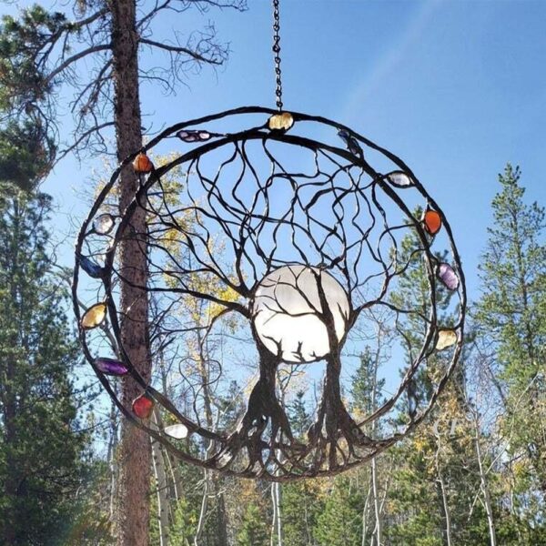 New Tree of Life Wall Plaque 9 8in Circle of Life Metal Tree Wall Art Meditation 1