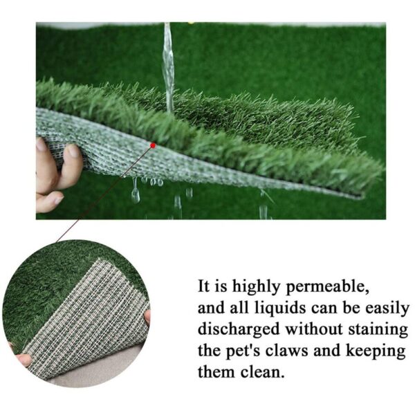 Pet Artificial Grassland Simulation Lawn Rug N'èzí Terrace Nkịta na-amịpụta ute Turf adịgboroja Green Grass Carpet 3