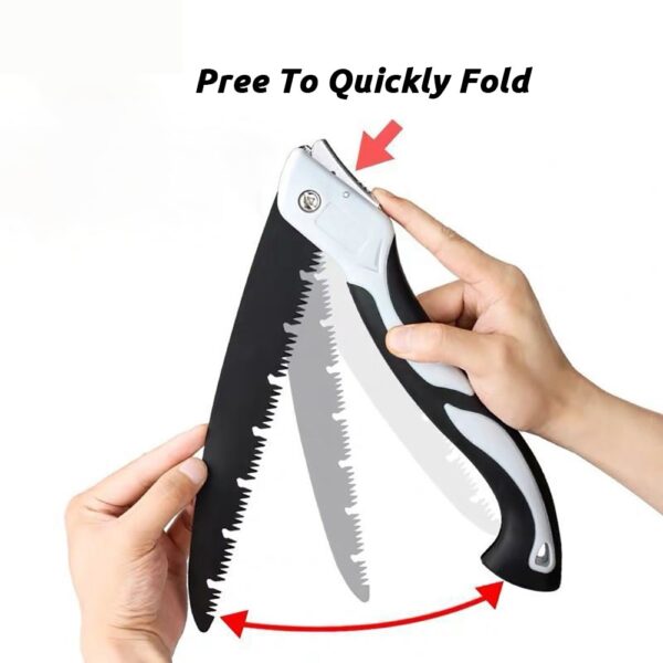 SK5 1Pcs Portable Folding Hand Saw Sk5 Alloy Hacksaw Blade PTFE Coating Portable Closes Camping Multitool 2