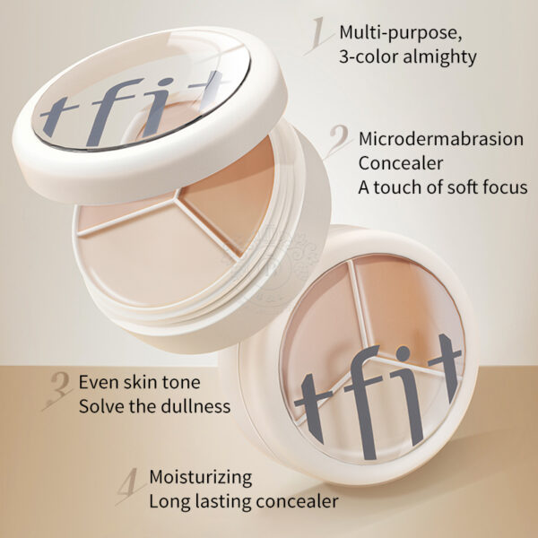 Sf13Korea Cosmetics TFIT 3 color Concealer Palette Professional Makeup Conceal Cream for Face Eye Contour Dark