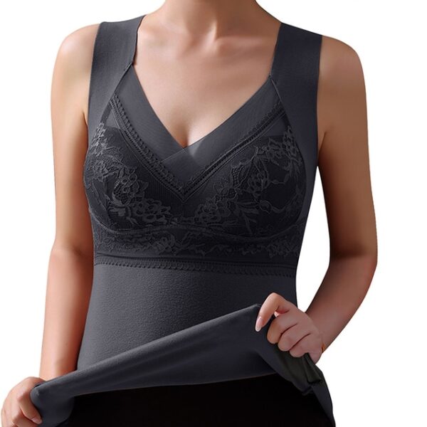 Thermal Underwear Warm Body Tops Vest Sexy Winter Clothing Women Sleeveless Slim Seamless V Neck