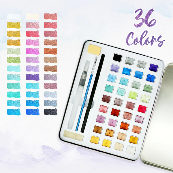 タイル KYOTO Galaxy Metallic Watercolor Painting Set 1