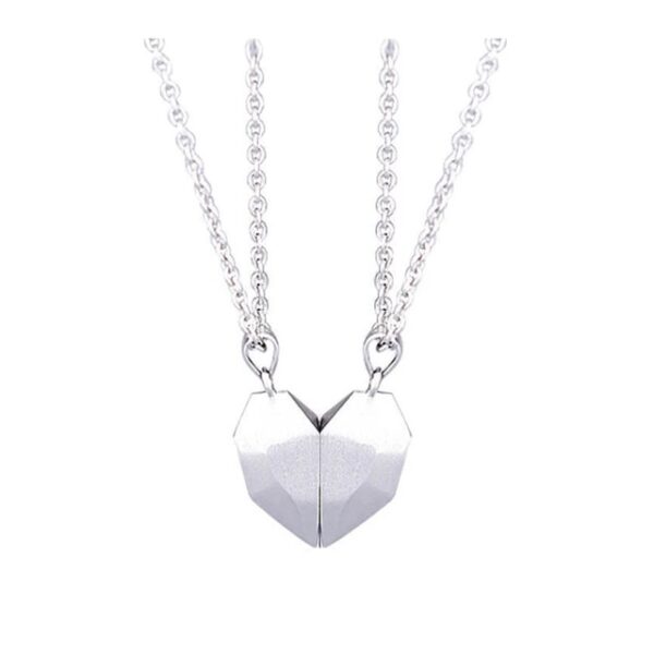 2Pcs Lot Magnetic Couple Necklace Friendship Heart Pendant Distance Faceted Charm Necklace Women Valentine s Day 1.jpg 640x640 1