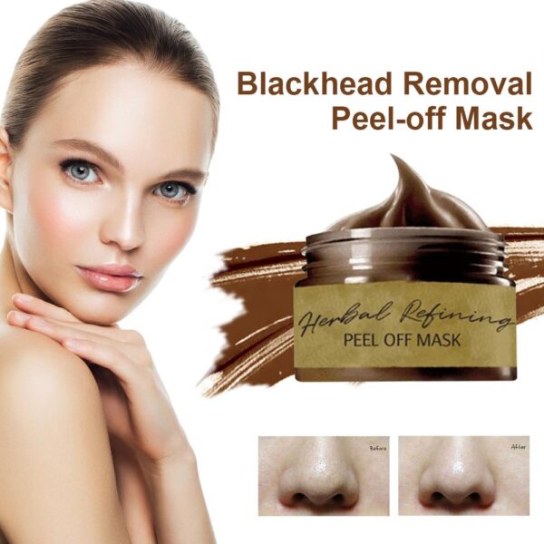 การกลั่นสมุนไพร Peel Off Mask การฉีกขาดลบ Blackhead ทำความสะอาดรูขุมขน Shrink Moisturizing Oil Control Skin Care 2