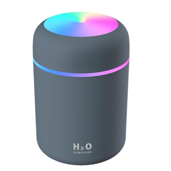 Umidificator portabil 300 ml Umidificator electric de aer Difuzor de ulei de aromă Pulverizator de ceață rece USB cu colorat