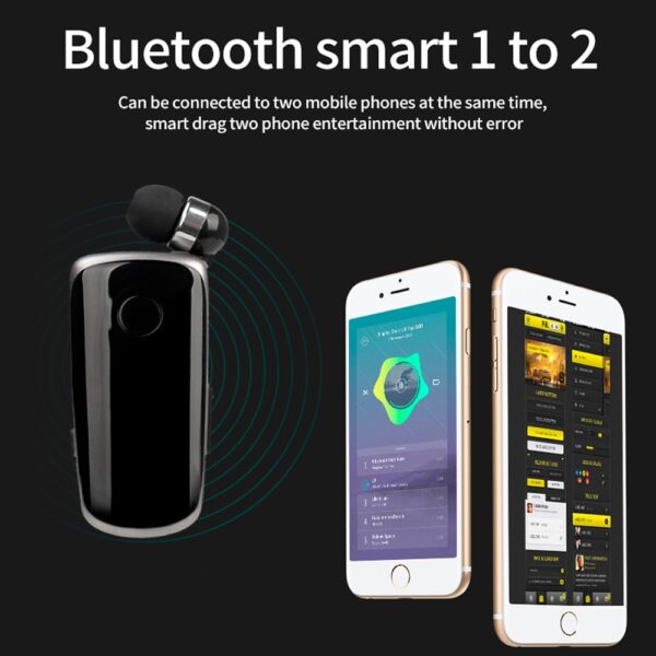 K39 Wireless Bluetooth Headset Earbuds with Microphone CSR Chip In Ear Vibrating Alert Wear Clip Hands 3