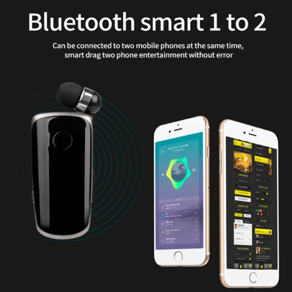 Awọn agbekọri Agbekọri Bluetooth Alailowaya K39 pẹlu Chip Microphone CSR Ninu Itaniji Gbigbọn Eti Awọn Ọwọ Agekuru Wọ 3