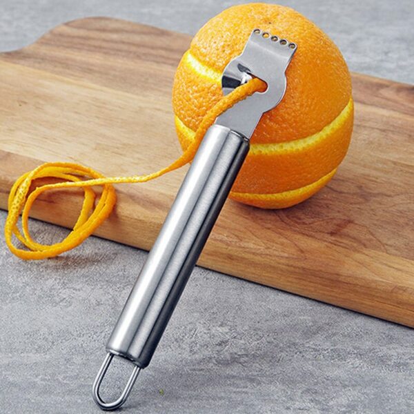 Râpe à citron en acier inoxydable, éplucheur d'orange, râpe à agrumes, couteau à éplucher, Gadgets de cuisine 1