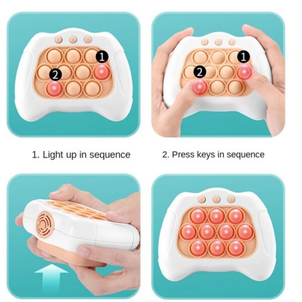 Nouveaux jouets Pop Push Bubble Fidget jouets Anti-Stress pour garçons et filles avec Machine de jeu LED 1