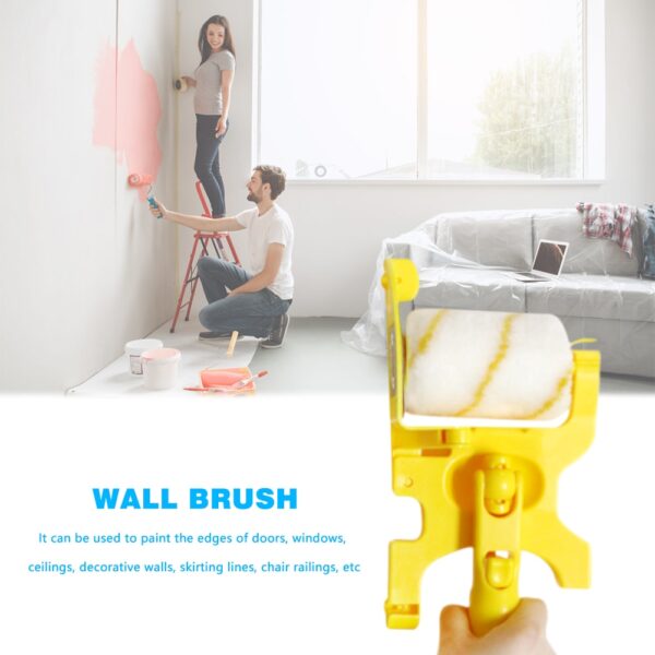 Paint Edging Tool သန့်ရှင်းသော Cut Paint Edger Roller Brush for Wall Ceiling Painting Multi function Roller 2