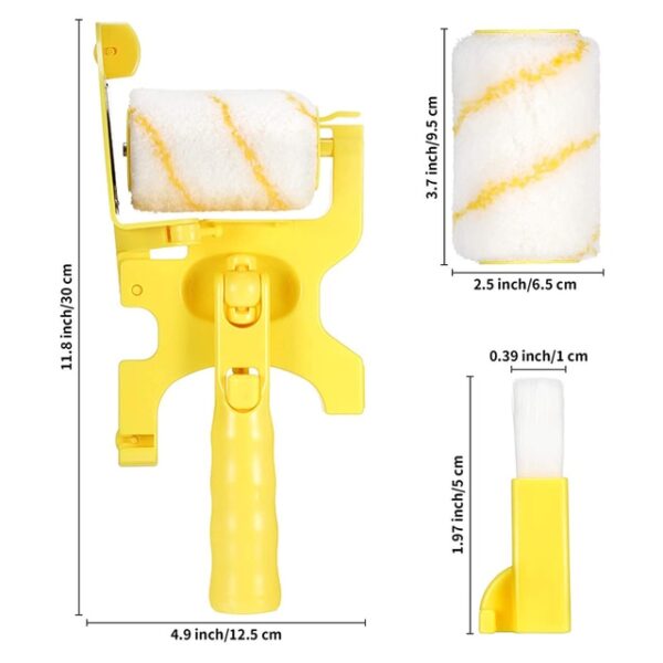 Instrument de bordare a vopselei Clean Cut Paint Edger Roller Perie pentru vopsirea peretelui tavanului Multifuncțional