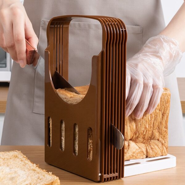 Thanstar Foldable Toast Slicer Holder Portable Bread Cutting Rack BakingTool for Cake Adjustment Thickness Kitchen Accessories