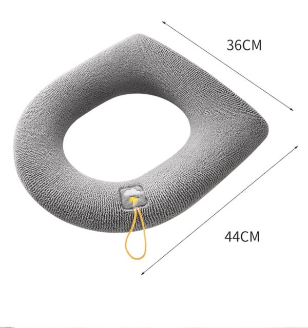 Winter Warm Toilet Seat Cover Closestool Mat 1Pcs Washable Bathroom Accessories Knitting Pure Color Soft O 4