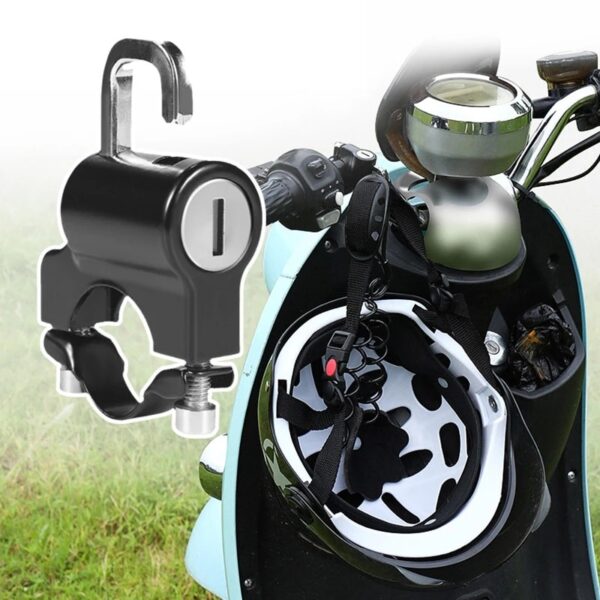 1Set Helmet Motorcycle Lock Anti theft Lock Handlebar Mount Electric Motorbike Universal Security Metal Lock 22 1