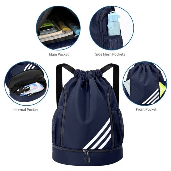 2023 New Design Sports Backpacks Multi Pocket Large Capacity Waterproof and Durable Drawstring backpack 1