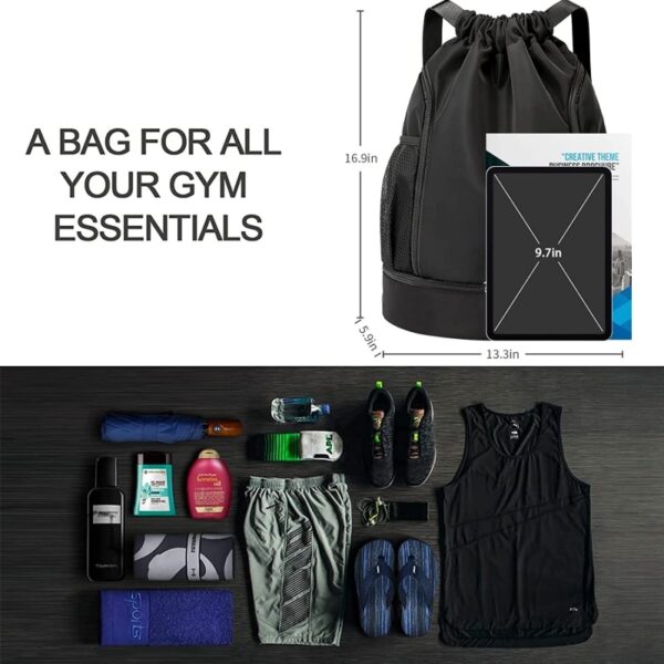 2023 New Design Sports Backpacks Multi Pocket Large Capacity Waterproof and Durable Drawstring backpack 3
