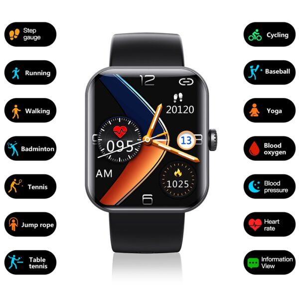 2023 New Smart Sport Watch Heart Rate Blood Pressure Blood Oxygen Body Temperature Detection 1 91 1