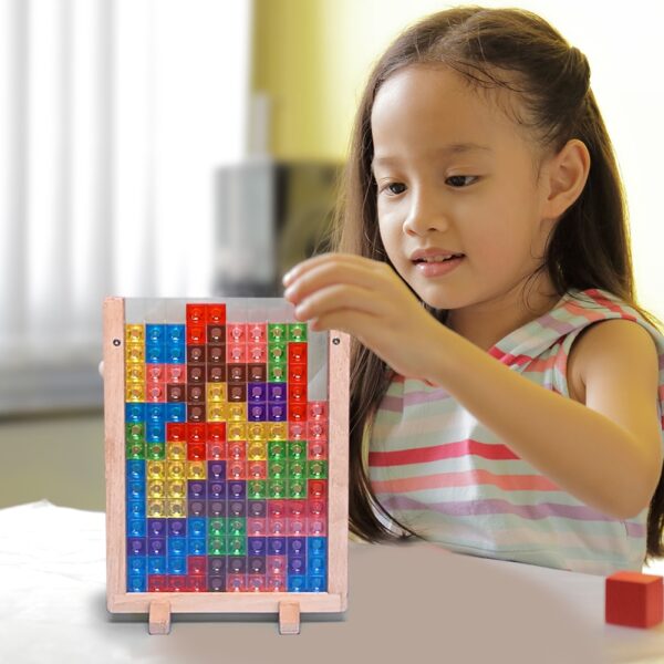Building Blocks Puzzle Brain Teasers Toy Tangram Jigsaw Intelligence Colorful 3D Russian Blocks Game STEM Montessori 2
