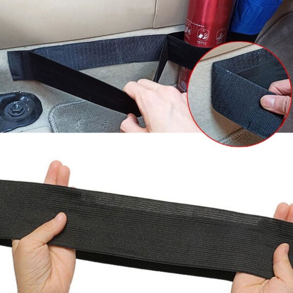 Car Trunk Storage Fixed Belt Nylon Fire Extinguisher Storage Fixing Belt Loop Strap Black Trunk Organizer 1