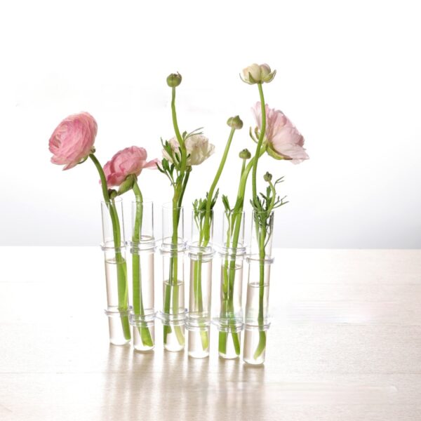 Clear Glass Vase Tubes Set Hanging Flower Holder Plant Container Flower Vases for Homes Room Decor 2