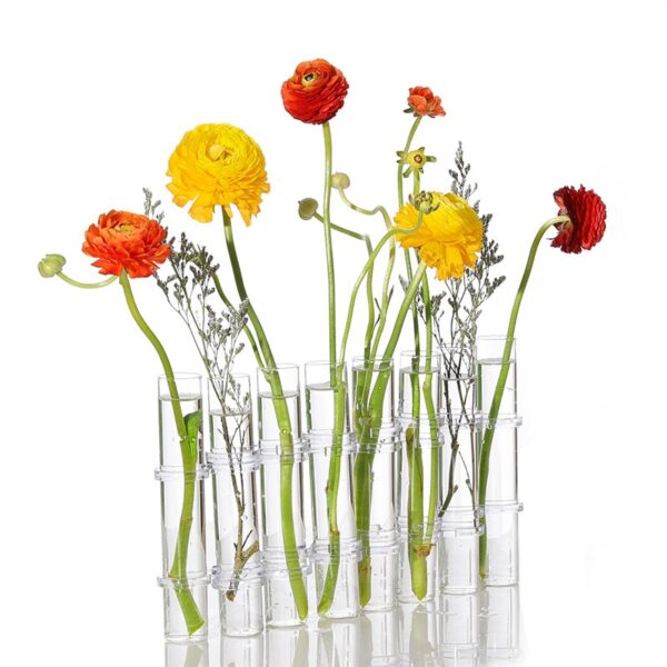 Clear Glass Vase Tubes Set Hanging Flower Holder Plant Container Flower Vases for Homes Room Decor 5