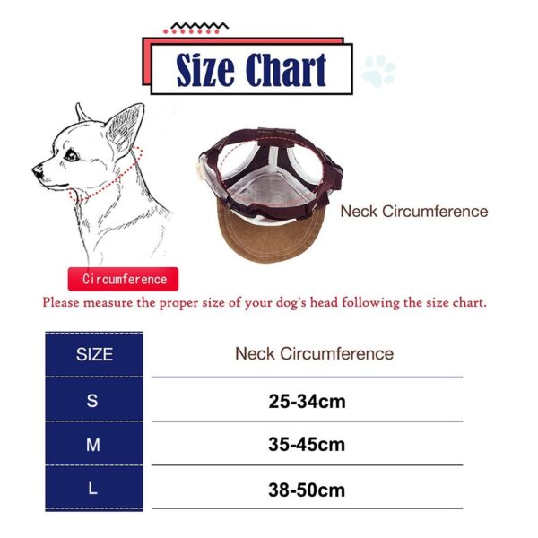 Dog Hat Dog Sunscreen Hat Baseball Cap Outdoor Sports Hat with Ear Holes Adjustable Pet Hat 5
