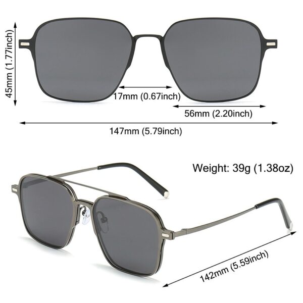 New Trend 3 In 1 New Trend Magnet Glasses Frame With Clip On Glasses Polarized Sunglasses 3