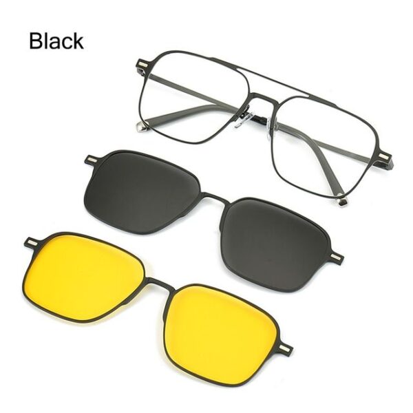 New Trend 3 In 1 New Trend Magnet Glasses Frame With Clip On Glasses Polarized Sunglasses.jpg 640x640
