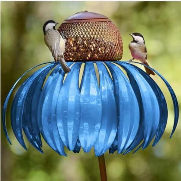 Pink Coneflower Bird Feeder Outdoor Decoration Garden Flower Picaflor Wild Bird Feeder Feeding Outside Rust Resistant 1.jpg 640x640 1