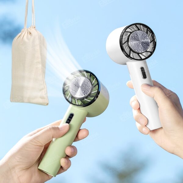 Portable Hand Fan Semiconductor Refrigeration Cooling 2200mAh Battery USB Rechargeable Mini Handheld Fan Air Cooler Outdoor