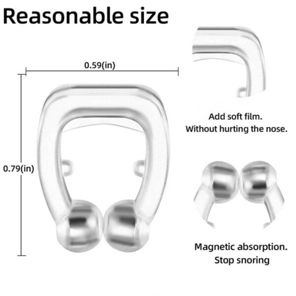 mpIbMagnetic Anti Snore Device Stop Snoring Nose Clip Easy Breathe Improve Sleeping Aid Apnea Guard Night