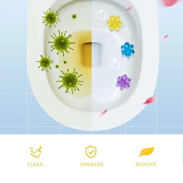 1 Buah Gel Pembersih Toilet Aromatik Bunga Deodoran Toilet 6 Pembersih Rasa Toilet Penghilang Bau Bersih 2