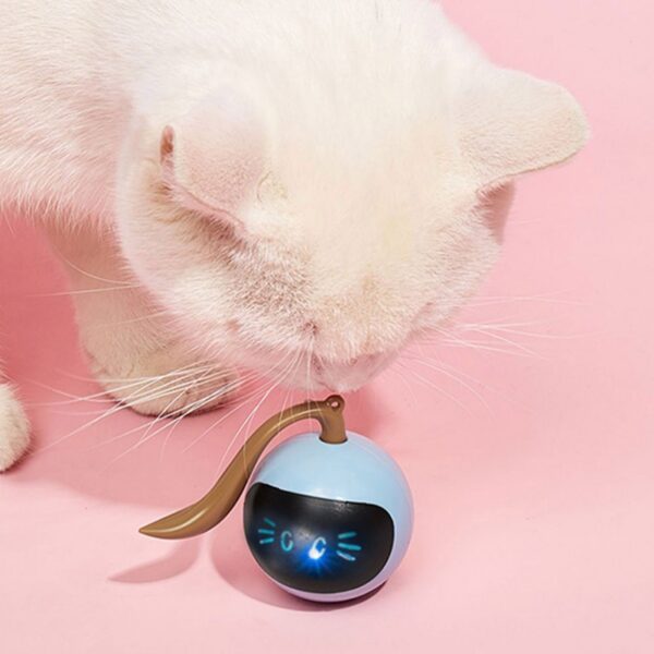 Smart Interactive Cat Toy Colorful LED Self Rotating Pet Ball Toys USB Rechargeable Kitten Automatic Ball 2